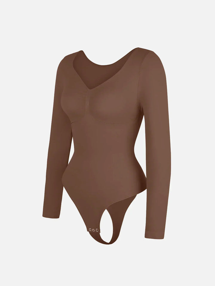 Langarm Shapewear Bodysuit für Damen, optimiert die Silhouette diskret und komfortabel.