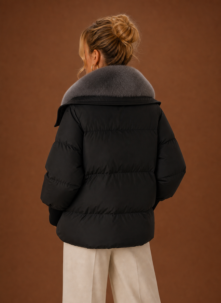 Damen Winterparka mit Kunstfellkapuze, warme Übergangsjacke & stilvolle Winterjacke.