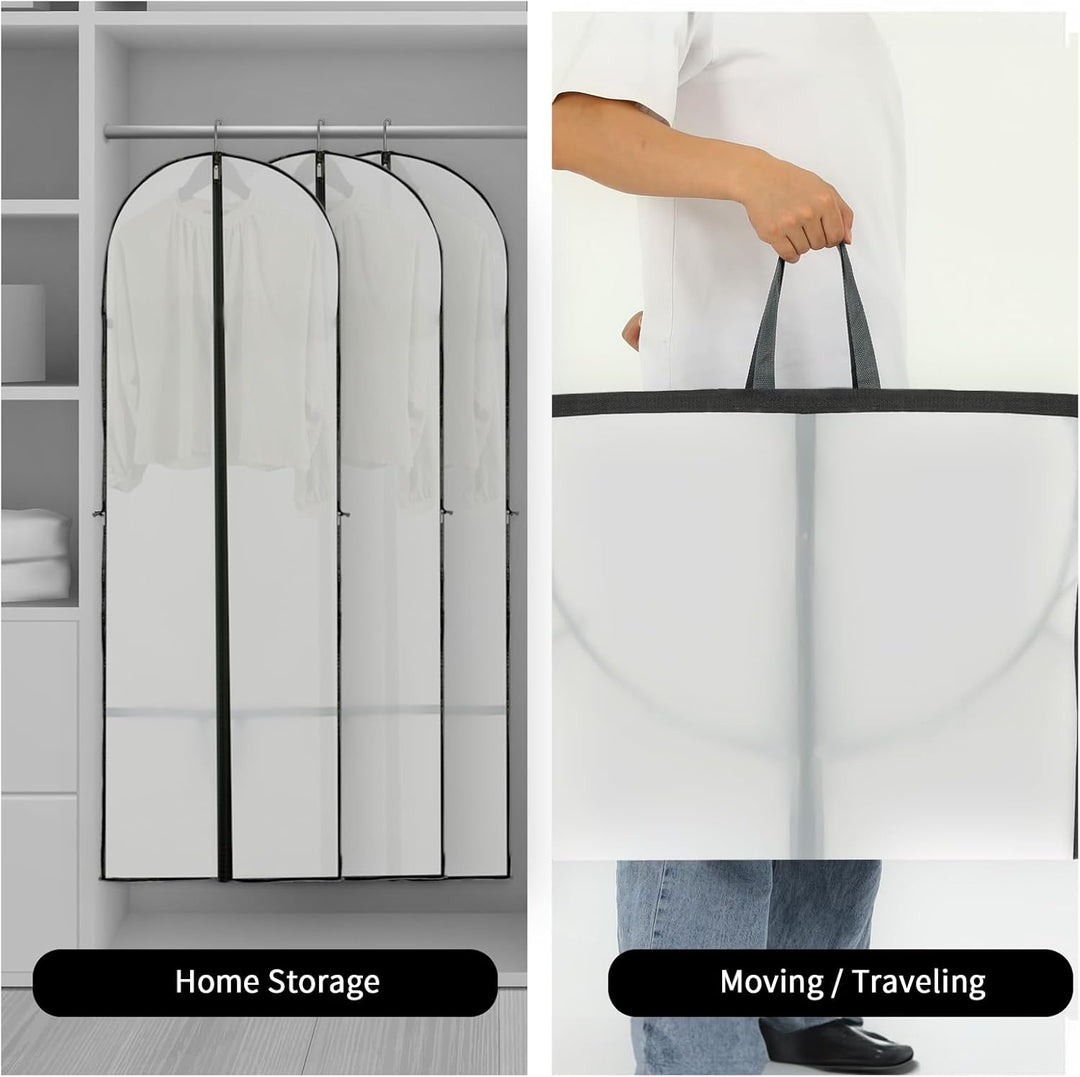 Kleiderschrank organisiert: 2er-Pack lange Kleidersäcke (180cm) zum Schutz von Braut- & Abendkleidern.