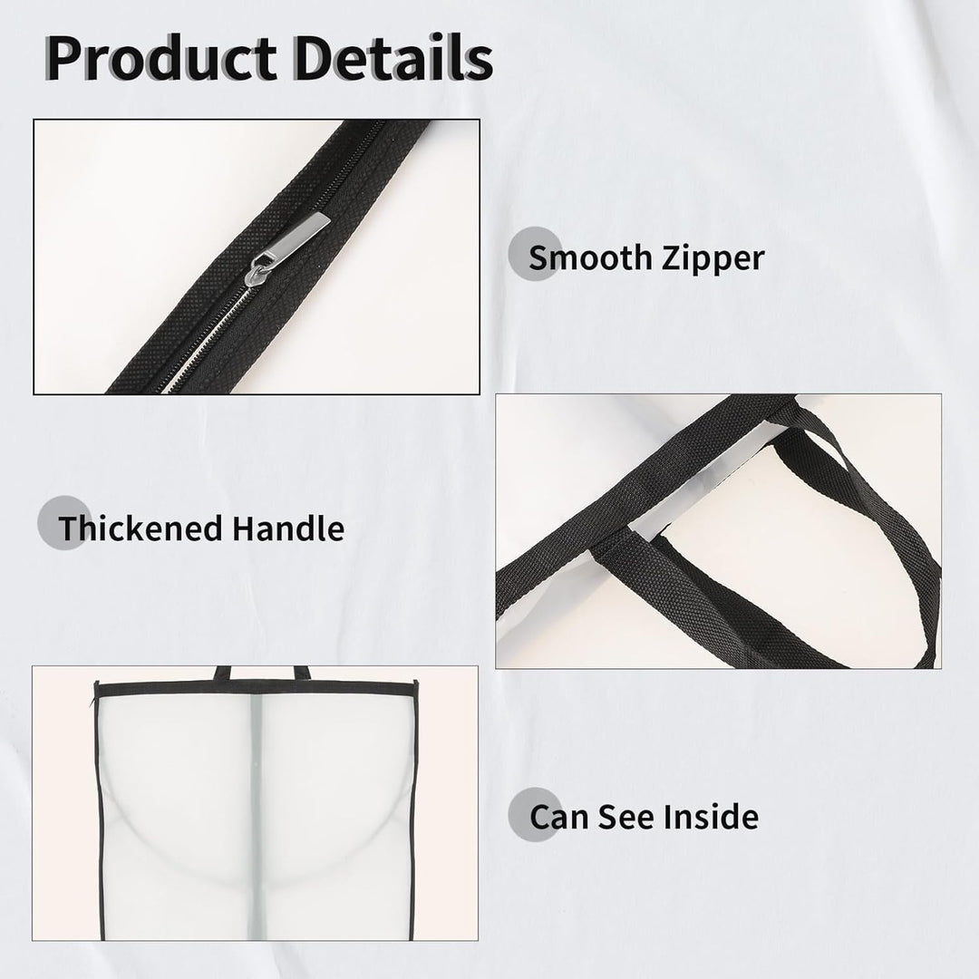 Hochwertiger, atmungsaktiver Stoff des Kleidersacks für optimalen Staubschutz langer Garderobe.
