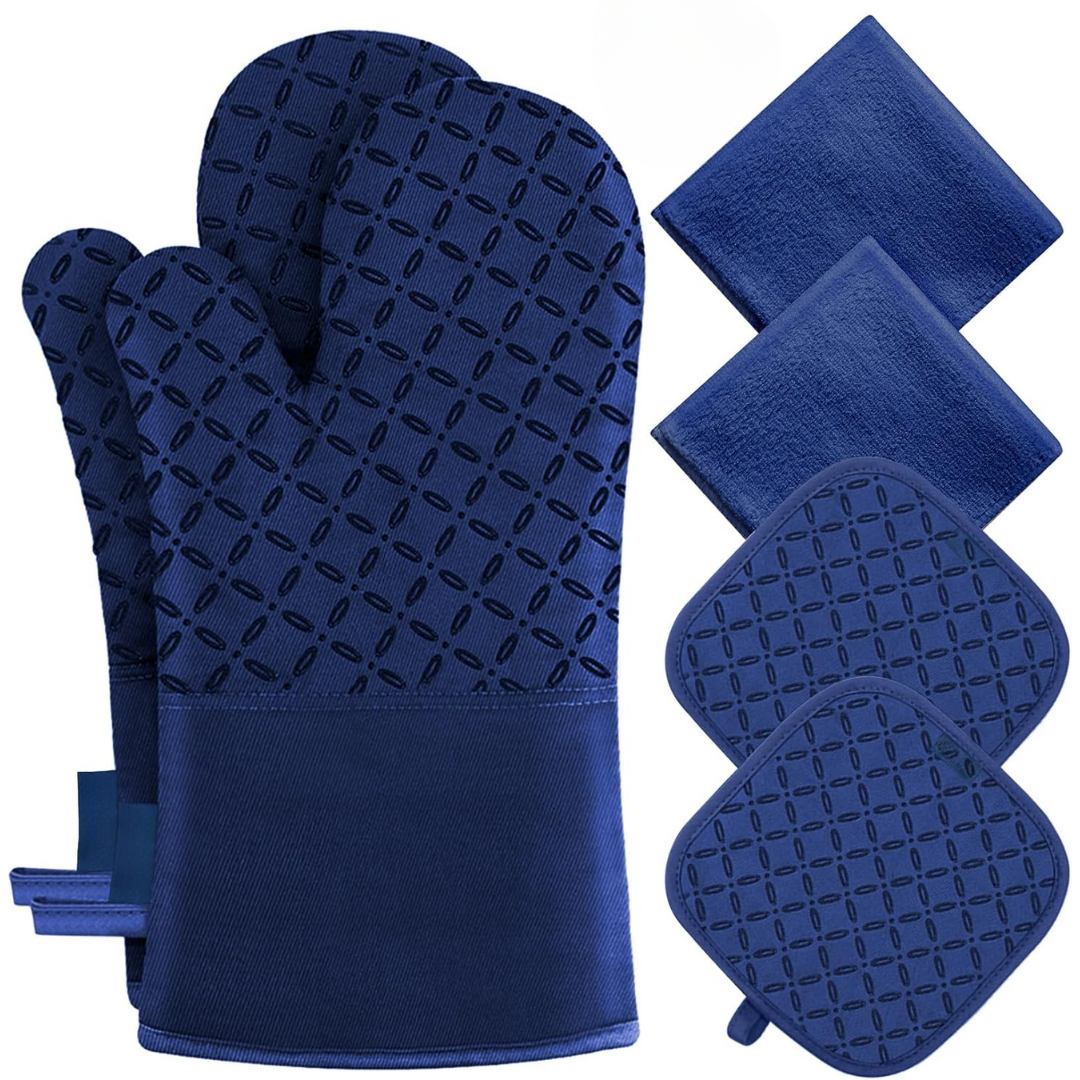 Geschenkidee: 6-teiliges Küchenzubehör-Set inklusive rutschfester Ofenhandschuhe & Topflappen.