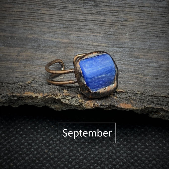 Frauenring Rohstein, Geburtsstein, verstellbar. Naturstein Schmuck, individuell.