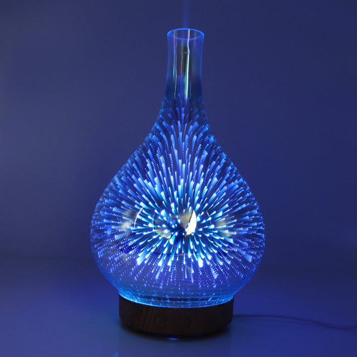 Beruhigender Stimmungslicht Aromadiffuser mit LED-Beleuchtung für entspannendes Zuhause-Wohlbefinden.