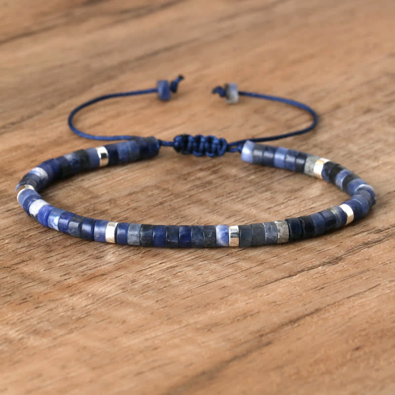 Elegantes Naturstein-Armband Seraphina für Damen, geflochten, Modeschmuck.