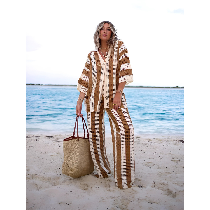 Damen Boho Strandset Salina: bequem, stilvoll & luftig. Ideal für Strand, Sommeroutfits und entspannte Freizeit.