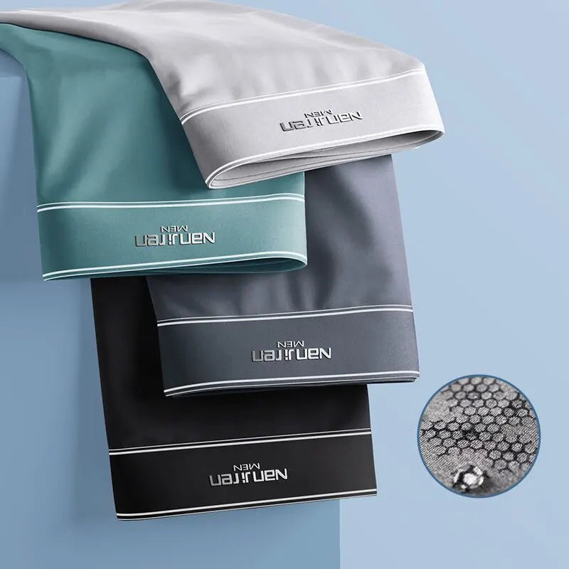 Nahtlose Herren Boxershorts für ultimativen Komfort & Frische. Elastisches Unterwäsche Set, ideal für sensible Haut.