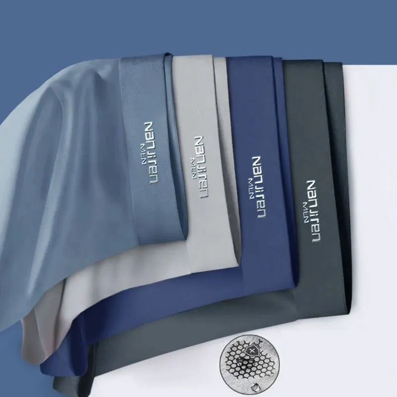 Vielseitiges Herren Boxershorts Set (3er-Pack) aus Ice Silk. Kühlend, atmungsaktiv & nahtlos für täglichen Komfort.