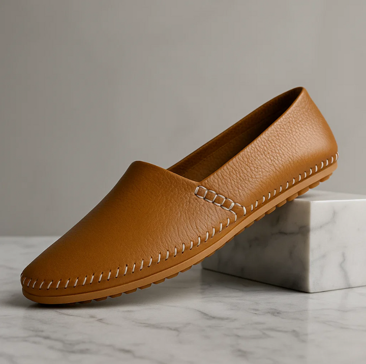 Herren Slipper-Loafer, handgenäht, mit bequemer Gummisohle. Ideal für Freizeit & Business Casual. Leichte Männerschuhe.