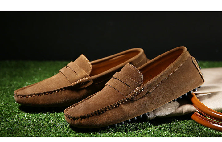 Elegante Herren Loafers aus Leder, bequem für Frühling & Sommer, ideal als stylischer Freizeitschuh.