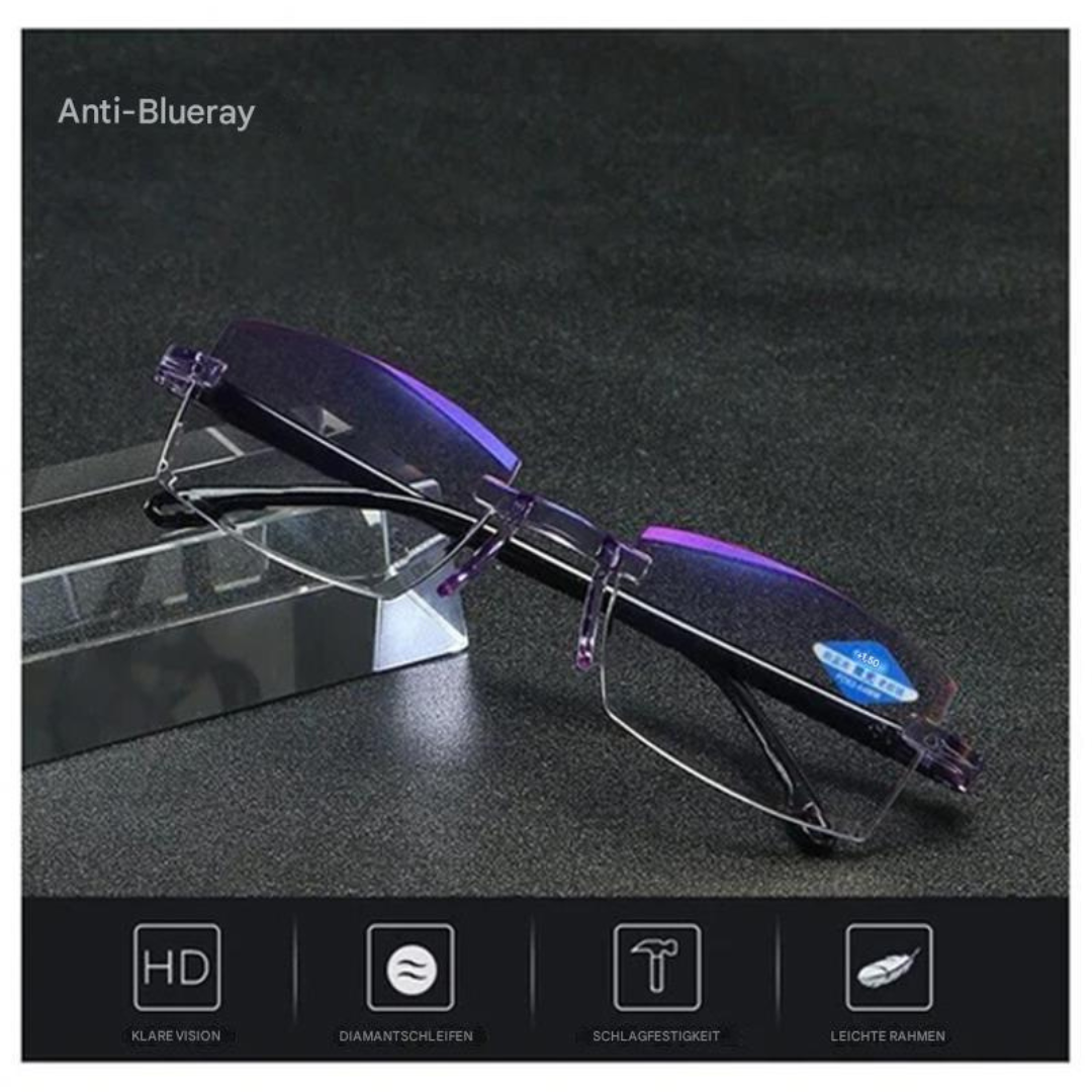 Hochwertige Unisex Computerbrille: Multifokale Blaulichtfilterbrille für Schutz & klare Sicht an Bildschirmen.