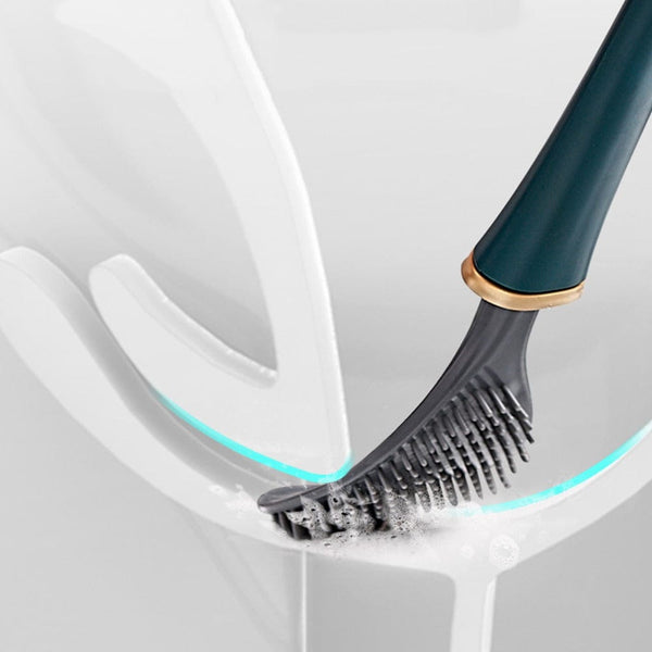 Langlebige Silikonbürste mit Belüftung & Auffangschale von Clevora für optimale Hygiene.