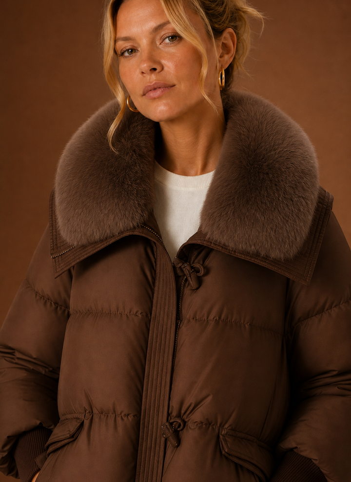 Langer Damen Winterparka, optimale Wärmeisolierung & modische Oberbekleidung für Damen.