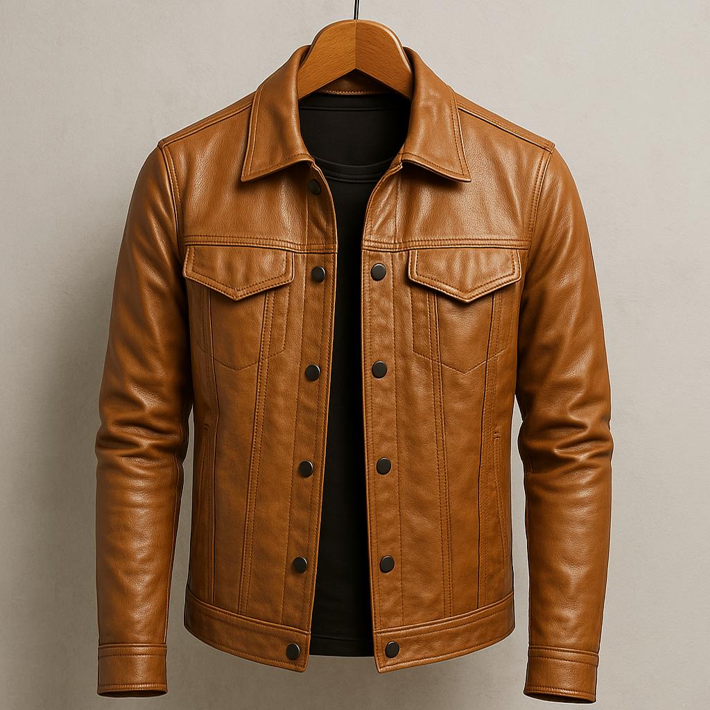 Herren Freizeitjacke, schwarze Slim Fit Zipjacke, perfekt als Übergangsjacke für urbane Looks.