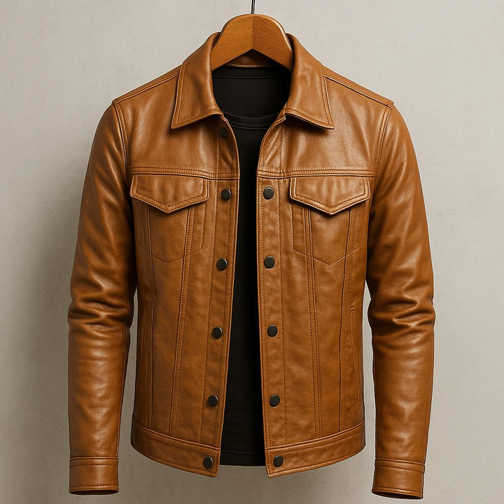 Herren Freizeitjacke, schwarze Slim Fit Zipjacke, perfekt als Übergangsjacke für urbane Looks.