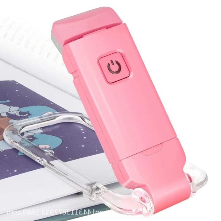 Ultrakompakte, flexible Leselampe mit Clip. Dimmbares LED-Licht für augenfreundliches Lesen. USB-aufladbar.