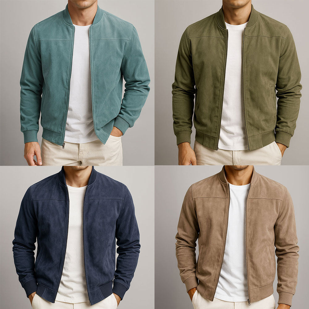 Klassische Herren Bomberjacke Regular Fit, weiche Freizeitjacke für Männermode, atmungsaktiv und stilvoll.