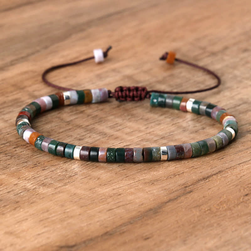 Handgemachtes Naturstein-Armband Seraphina für Damen, geflochten, Edelstein-Schmuck.