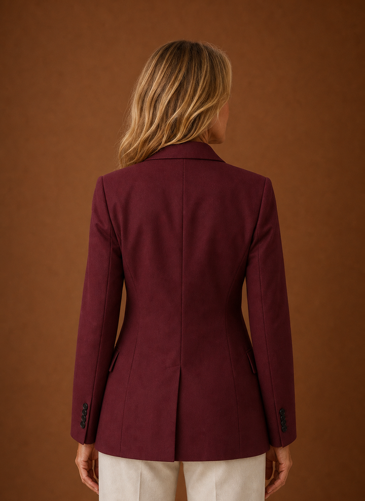 Warmer Damen Longline-Blazer, perfekt für Herbst/Winter Büro-Mode und Freizeit.