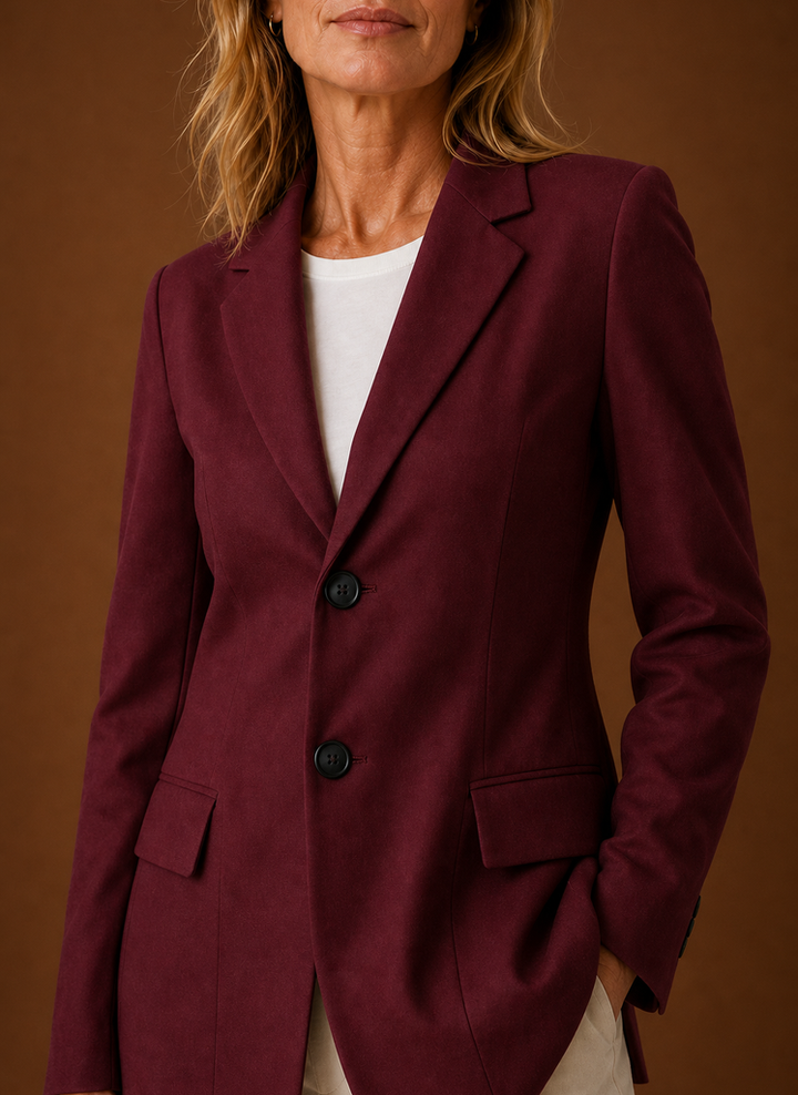 Komfortabler Damen Longline-Blazer, Büro-tauglich und schick für den Alltag.