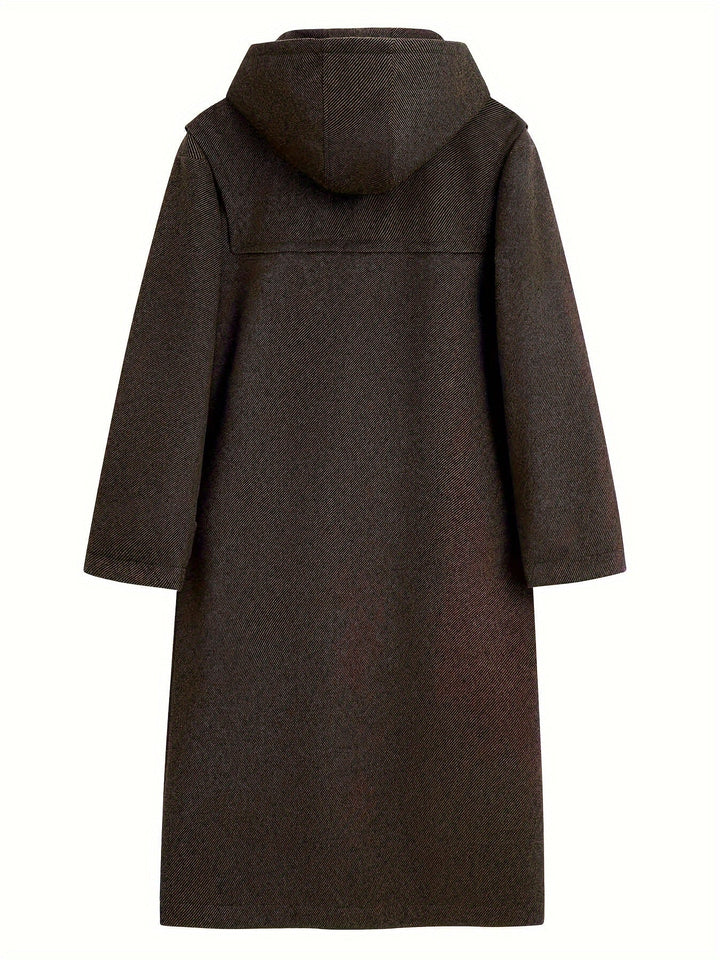 Bequemer Herren Wintermantel mit Kapuze & klassischem Dufflecoat-Design für kalte Tage.