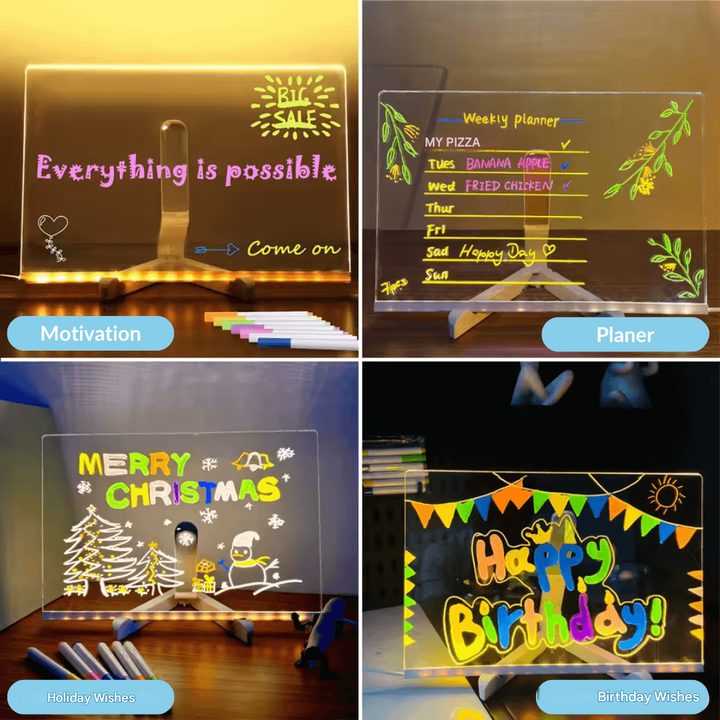 Vielseitiges LuminaPlay Leuchtzeichenbrett; LED-Maltafel für Kinder; kreativ zeichnen mit Licht; interaktives Spielzeug.