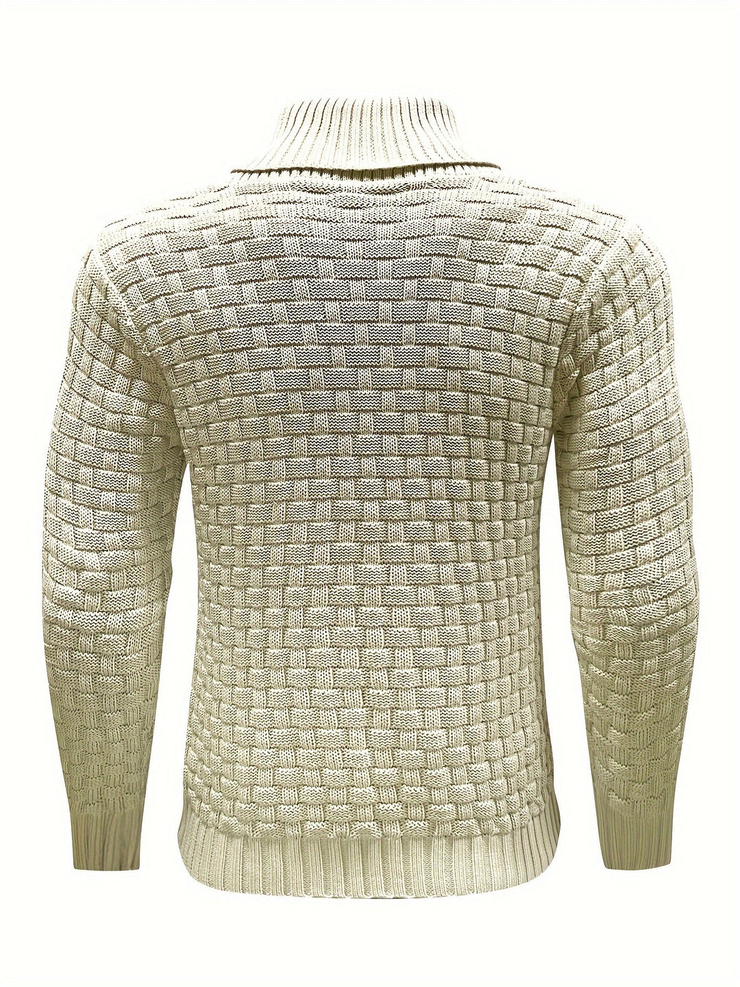 Der Herren Winterpullover: Waffelstruktur trifft auf eleganten Schalkragen.
