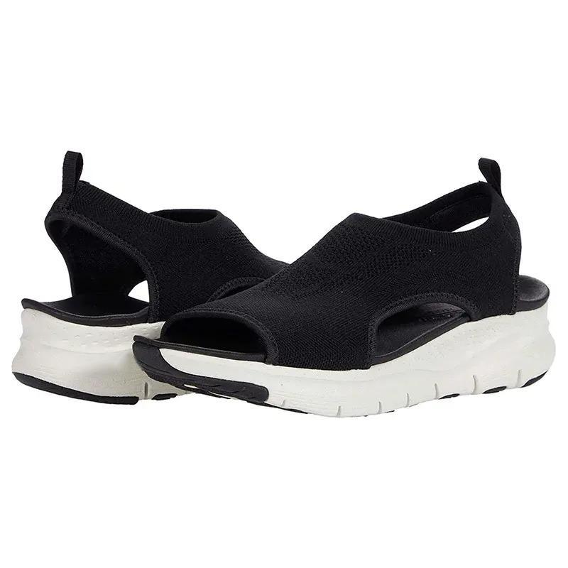 Komfortable Damensandalen mit effektiver Fußgewölbestütze. Rutschfeste Schlupfsandalen für den Sommer.