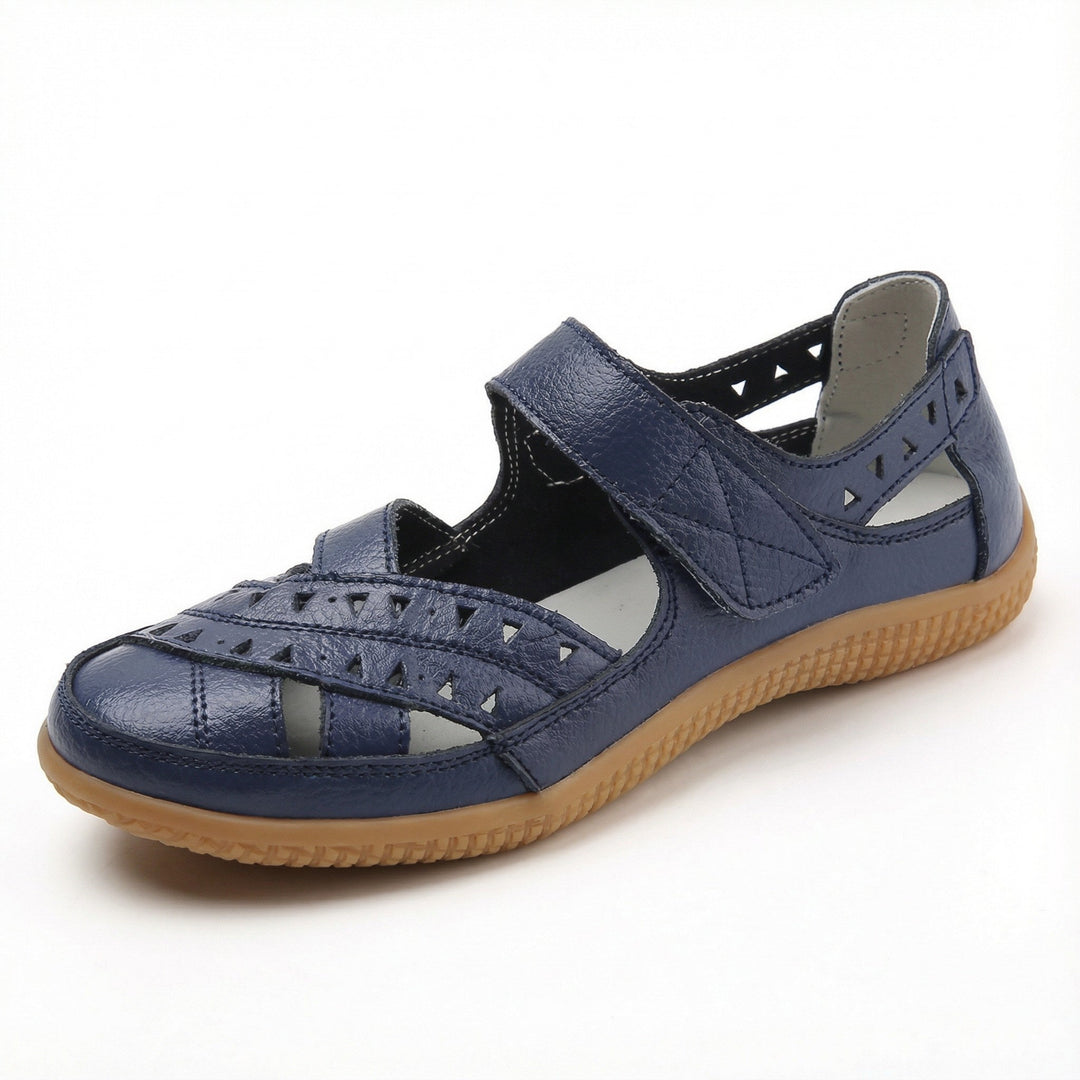Vielseitige Damen Sommer-Schuhe. Orthopädische Geh-Sandalen mit atmungsaktiver, bequemer und gepolsterter Sohle.