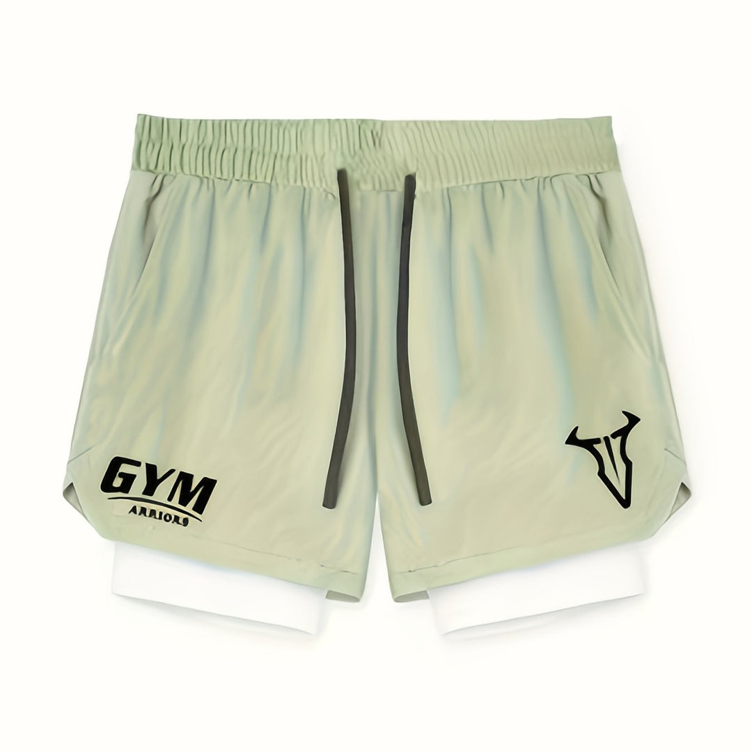 Herren 2-in-1 Performance Shorts, atmungsaktives Gewebe für aktives Training.