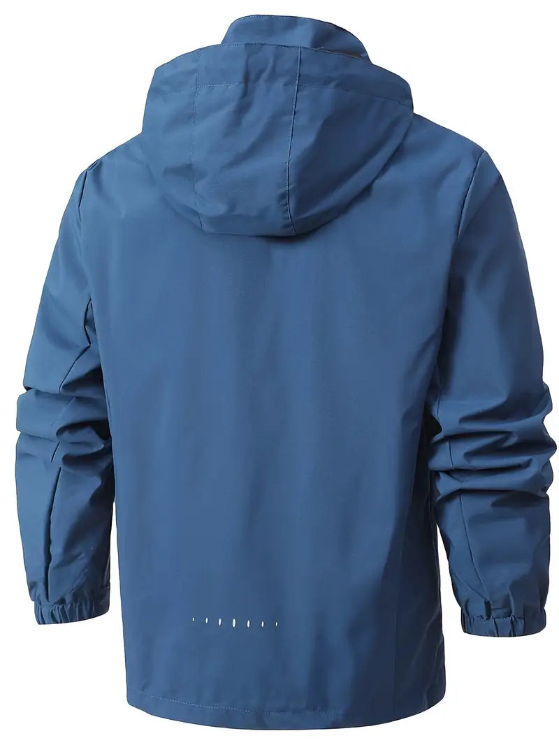 Leichte Herren Übergangsjacke Norberto, wasserdicht, mit Reißverschluss & Kapuze, vielseitig.