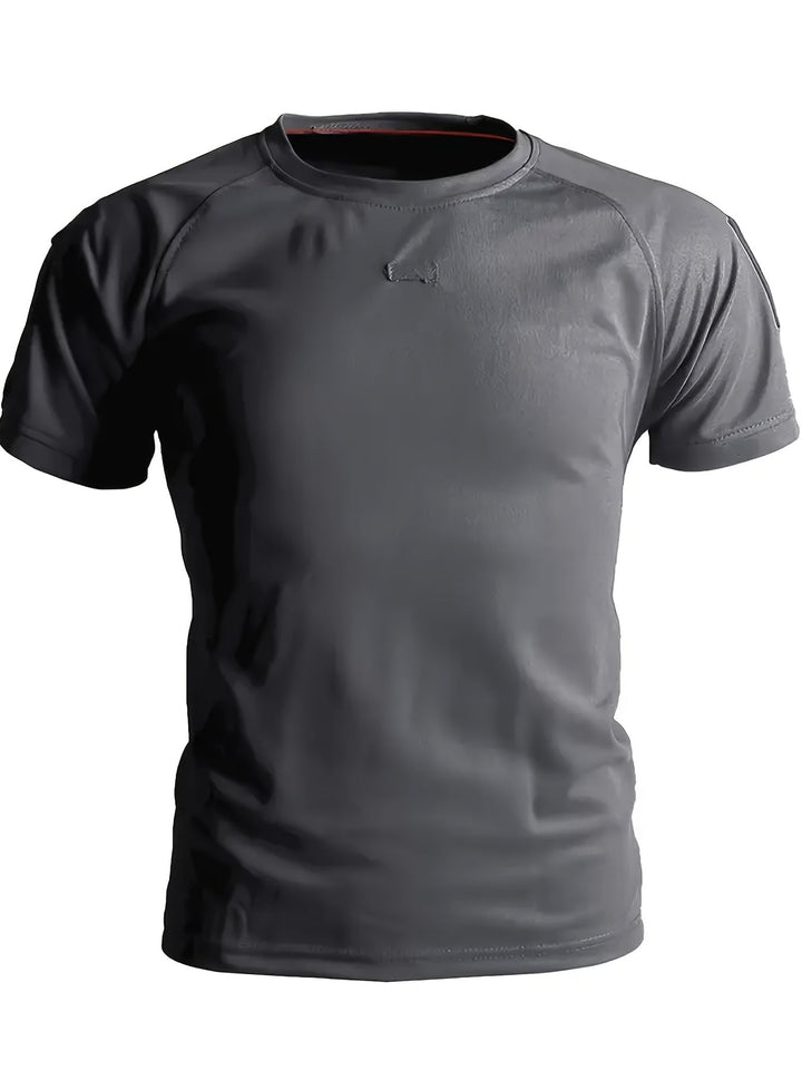 Vielseitiges Herren Kurzarmshirt taktisch, für Sport, Freizeit & Einsatz. Mit praktischen Schultertaschen & Klettflächen.