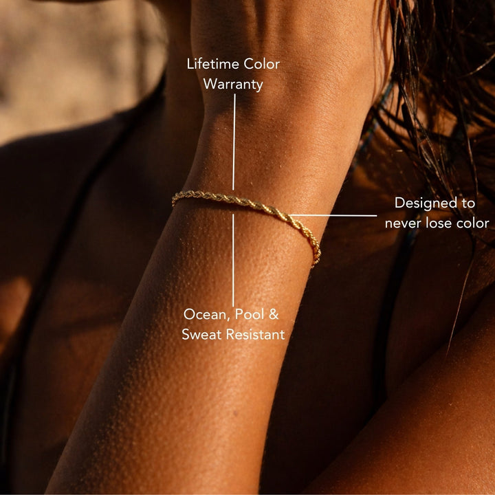 Elegantes Rope Chain Armband für Damen in Silber, perfekt für jeden Tag.