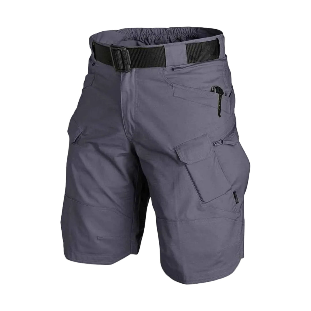 Herren Cargo-Shorts, dehnbar & schnelltrocknend, ideal für Outdoor, Wandern & Camping. Mit praktischen Reißverschlusstaschen.