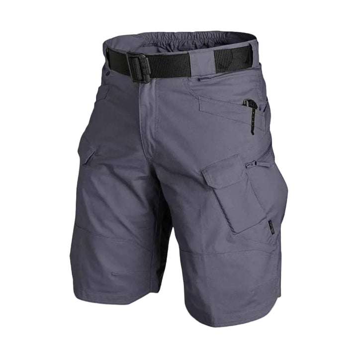 Herren Cargo-Shorts, dehnbar & schnelltrocknend, ideal für Outdoor, Wandern & Camping. Mit praktischen Reißverschlusstaschen.