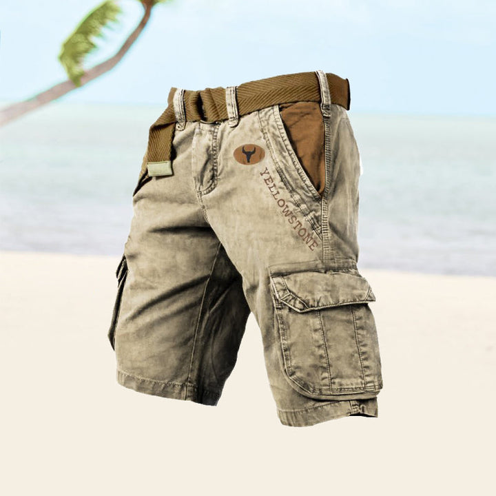 Moderne Herren Freizeit-Shorts. Bequeme Cargo-Bermuda für Urlaub, Spaziergänge & entspannte Sommertage.