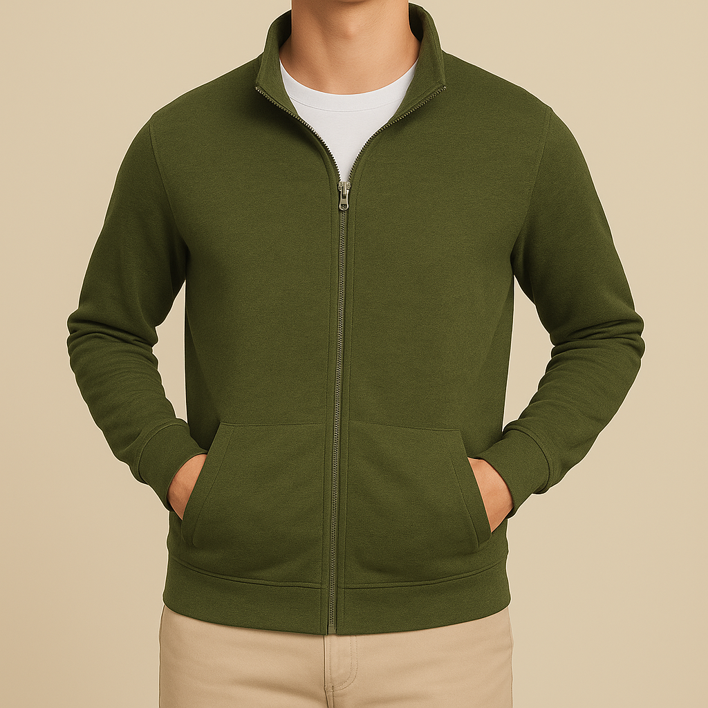 Moderner Männer Zip-Cardigan Slim Fit Langarm. Bequeme Strickjacke für Alltag & Büro.