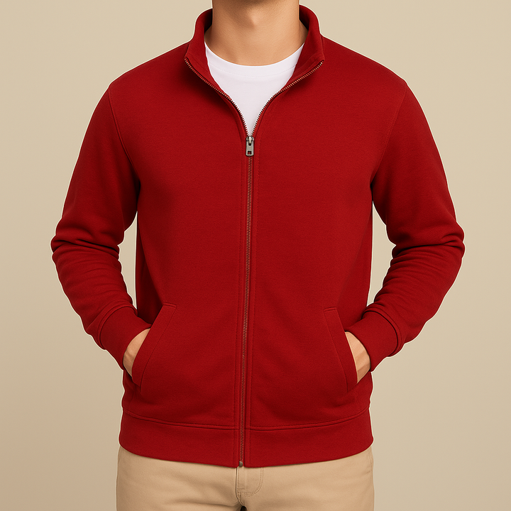 Herren Zip-Cardigan in Slim Fit, Langarm-Pullover für stilvolle Männer. Alltagstauglich.