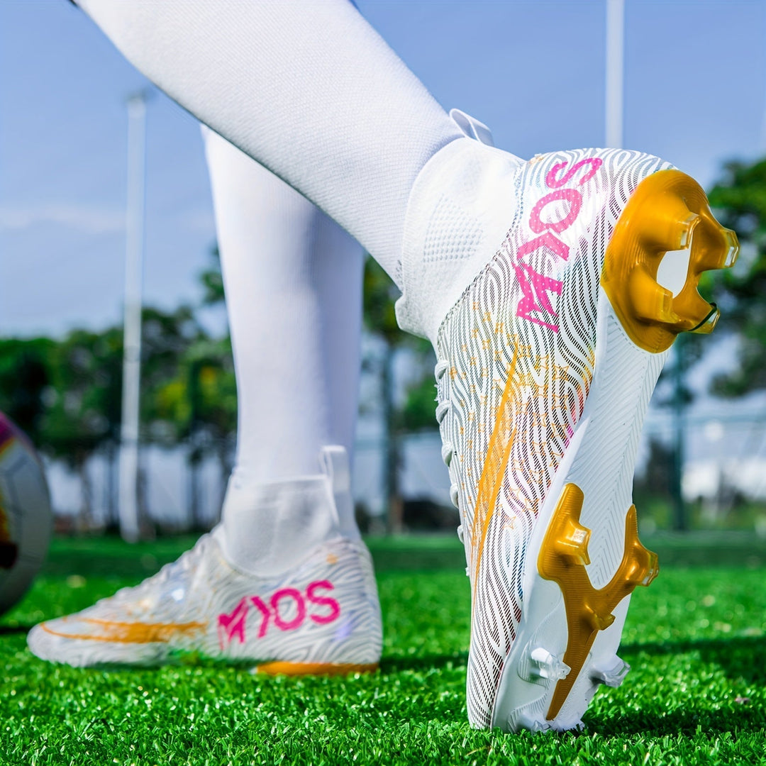 Unisex Fußballschuhe, schwarz, für Top-Performance, optimaler Grip auf Rasen, ganzjährig.