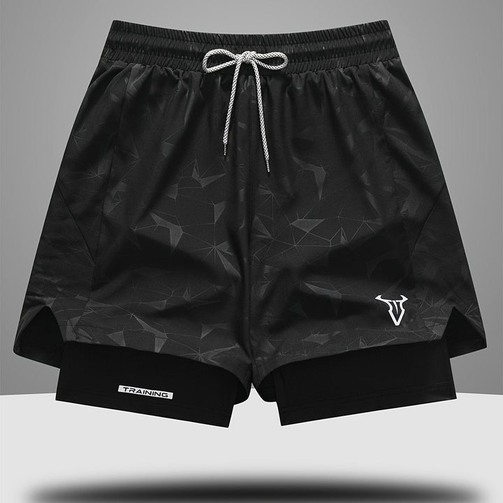 Elastische Herren Sportshorts mit verstellbarem Kordelzug für perfekten Sitz.