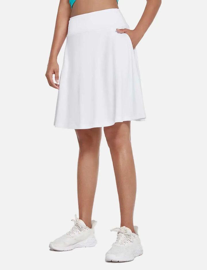 Sommerlicher Damen Skort, hoher Bund, UPF50+ Sonnenschutz, integrierte Shorts für mehr Sicherheit.