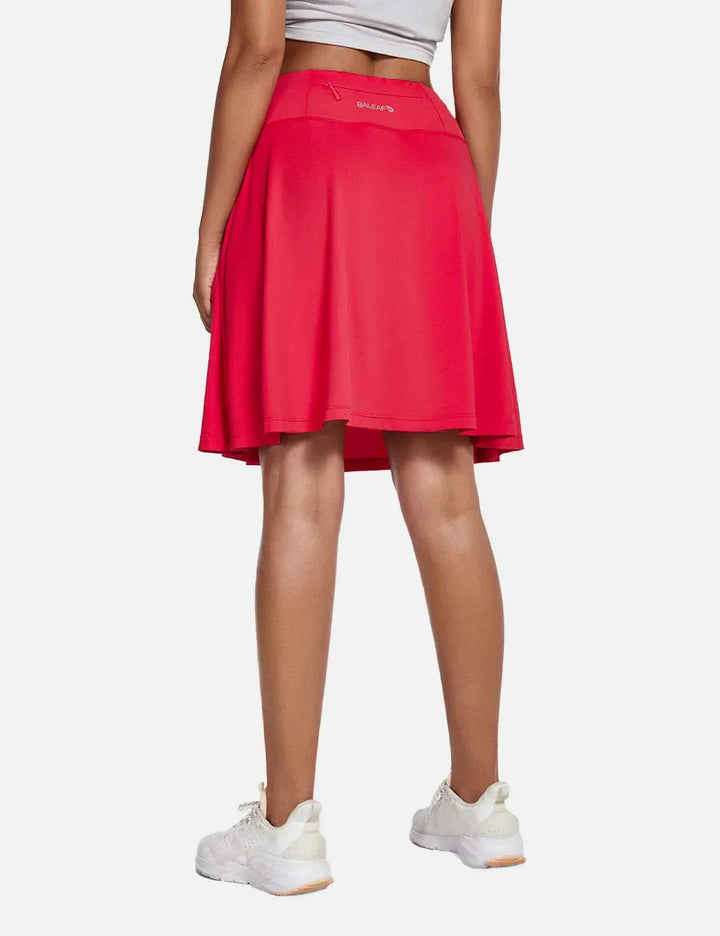 Funktionaler Damen Aktiv-Skort, hoher Bund, UPF50+ Schutz, Shorts innen, ideal für Outdoor.