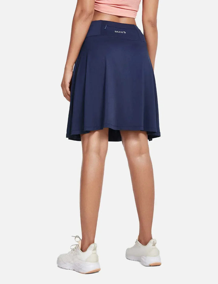 Atmungsaktiver Damen Sommer-Skort, hoher Bund, UPF50+ Schutz, integrierte Shorts für Komfort.