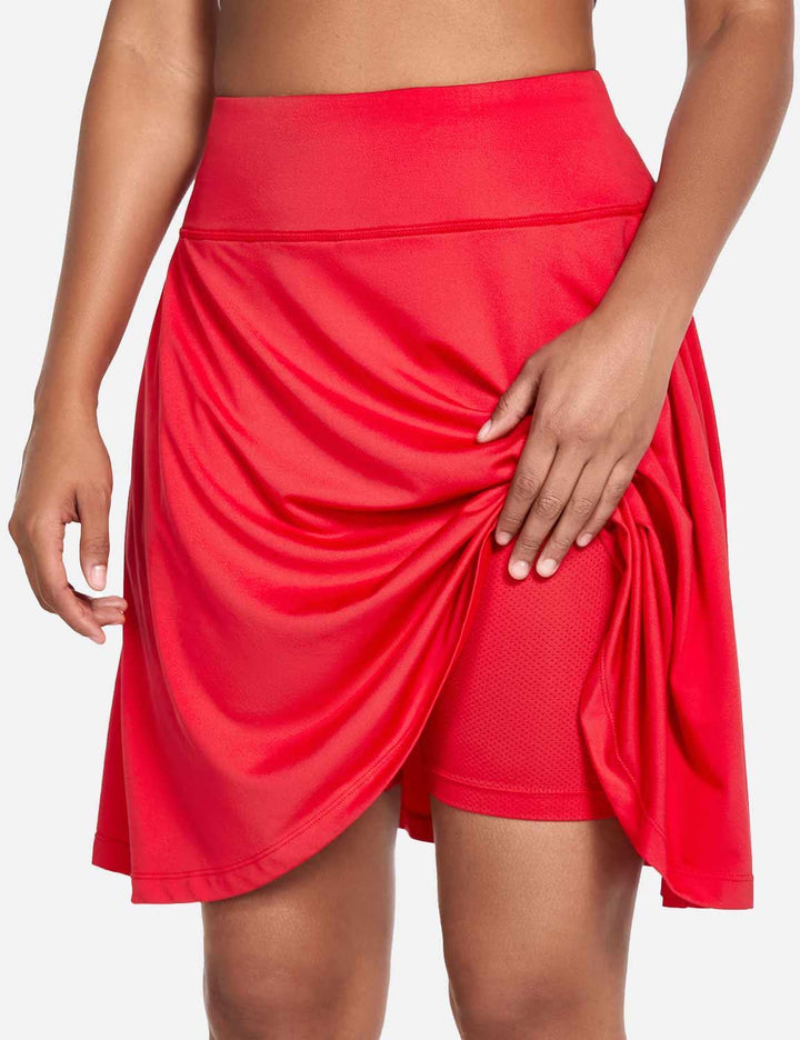 Kurzer Damen Skort für den Sommer, UPF50+ UV-Schutz, hoher Bund & integrierte Sicherheitsshorts.