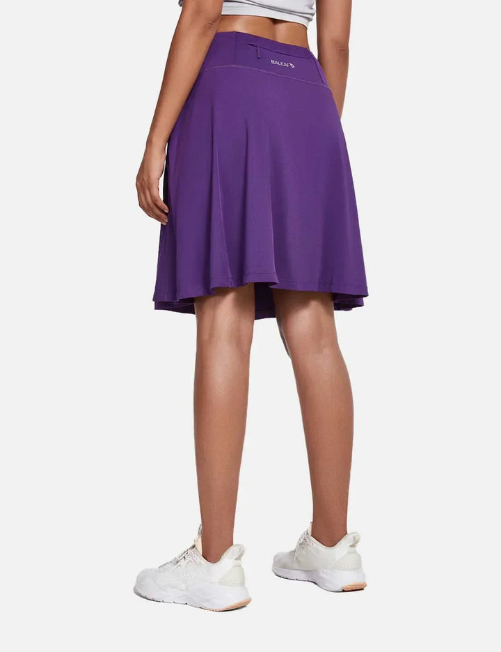 Bequemer Damen Sommerrock, UPF50+ Schutz, hoher Bund, mit Shorts, perfekt für heiße Tage.
