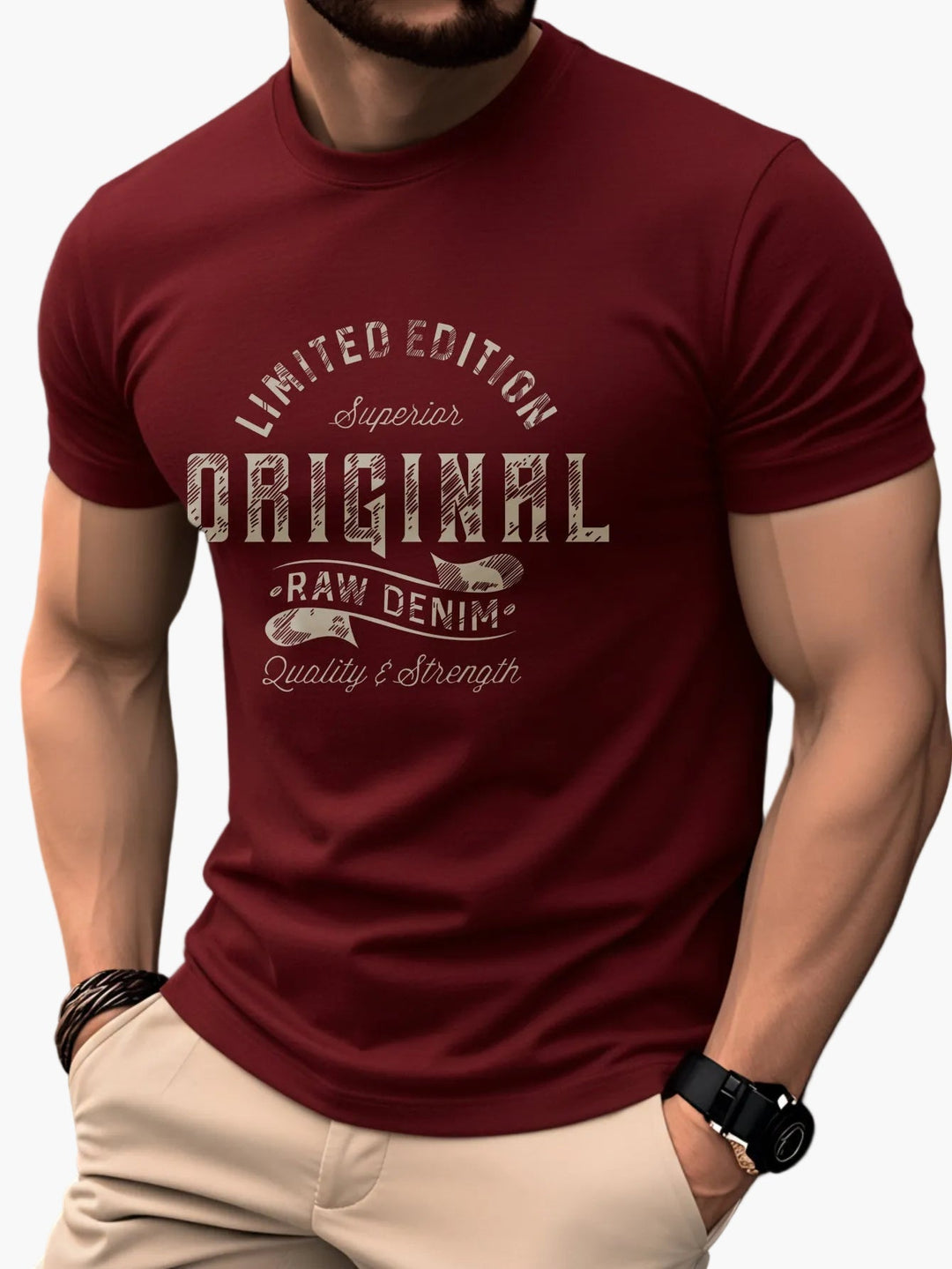 Herren T-Shirt im Vintage-Stil mit coolem Motiv, perfekt für Alltag & Freizeit. Lässiges Kurzarmshirt.