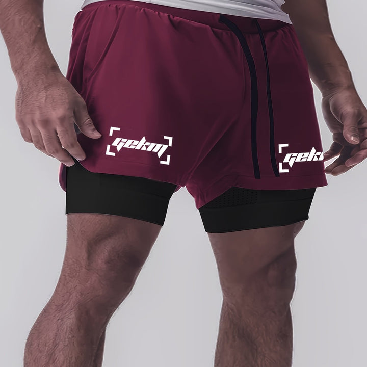 Herren 2-in-1 Trainingsshorts, ideale Activewear für Fitness, Gym & Laufen.