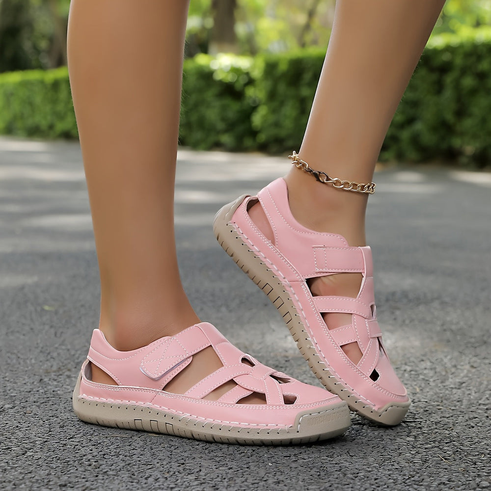 Bequeme Damen Sandalen mit Klettverschluss, leicht & farbenfroh, perfekt für Reisen.