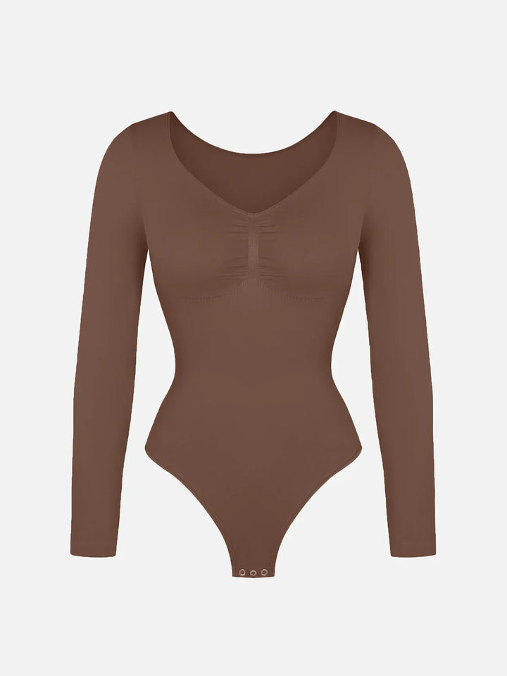 Unterwäsche Bodysuit Langarm für Damen, unsichtbar & effektiv figurformend unter Kleidung.