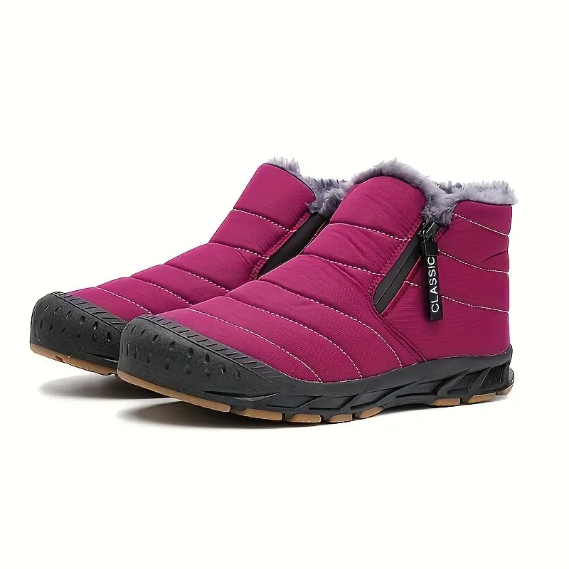 Innenansicht: Warme, komfortable Fütterung der Damen Winterstiefel. Wasserdicht, kältebeständig & atmungsaktiv. Ideal für kalte Tage.