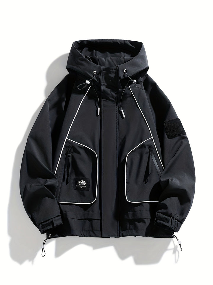 Grüne Unisex Kapuzenjacke, vielseitig & robust. Bequeme Outdoor- & Freizeitjacke für jede Jahreszeit, mit Reißverschluss.
